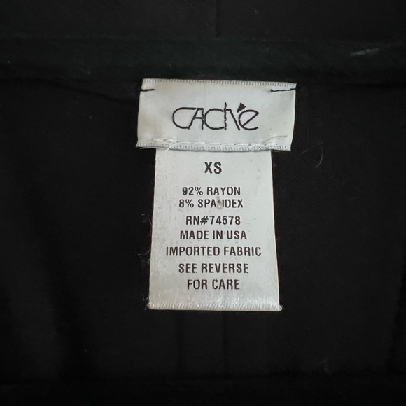 Cache XS Black Business Casual Dress with Gold Detailing - Picture 2 of 7